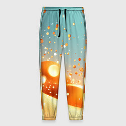 Брюки на резинке мужские Золотая песочная абстракция фон, цвет: 3D-принт