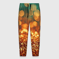 Брюки на резинке мужские Золотистое боке текстура, цвет: 3D-принт