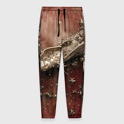 Брюки на резинке мужские Волнистая объемная волна на текстуре, цвет: 3D-принт