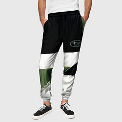 Брюки на резинке мужские Subaru эмблема, цвет: 3D-принт — фото 2