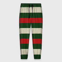 Брюки на резинке мужские Цветные лини текстура ткани, цвет: 3D-принт