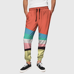Брюки на резинке мужские Спектр июнь, цвет: 3D-принт — фото 2