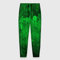 Брюки на резинке мужские Абстракция - green acid stains, цвет: 3D-принт