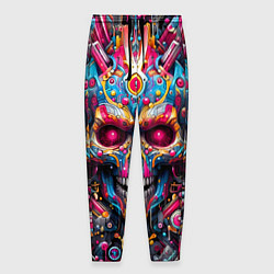 Брюки на резинке мужские Art cyber skull - ai art fantasy, цвет: 3D-принт