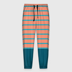 Мужские брюки Полосатый мандариновый морской рассвет