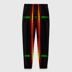 Мужские брюки Neon black green circles