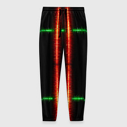Мужские брюки Color black green red lines