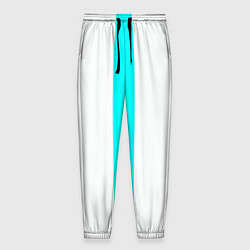 Брюки на резинке мужские Color light blue white lines, цвет: 3D-принт