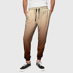 Брюки на резинке мужские Мокко мусс омбре, цвет: 3D-принт — фото 2