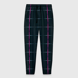 Брюки на резинке мужские Color black stripes, цвет: 3D-принт