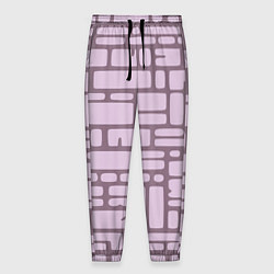 Брюки на резинке мужские Кирпичная кладка, цвет: 3D-принт