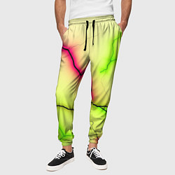 Брюки на резинке мужские Multicolored lightning, цвет: 3D-принт — фото 2