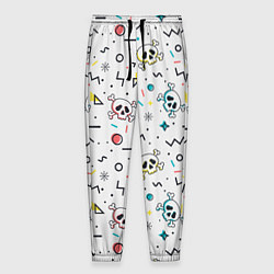 Мужские брюки Паттерн с черепами и геометрическими фигурами на Х