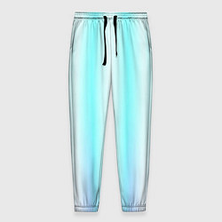 Брюки на резинке мужские Neon white blue lines, цвет: 3D-принт