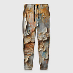 Брюки на резинке мужские Старая штукатурка на стене - абстракция, цвет: 3D-принт