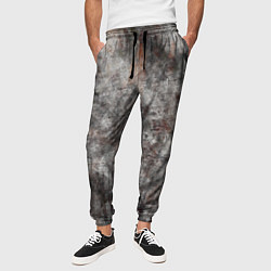 Брюки на резинке мужские Абстракция - gray stone, цвет: 3D-принт — фото 2