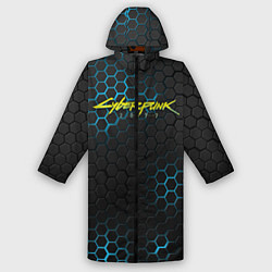 Дождевик мужской Cyberpunk 2077: Blue Carbon, цвет: 3D-принт