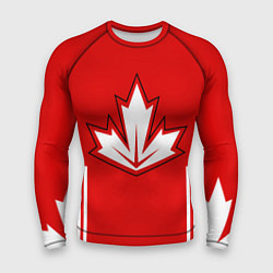 Рашгард мужской Сборная Канады: домашняя форма, цвет: 3D-принт