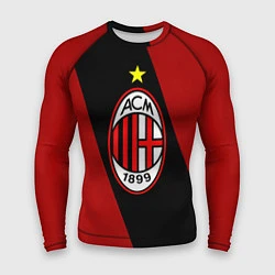 Рашгард мужской Milan FC: Red Collection, цвет: 3D-принт