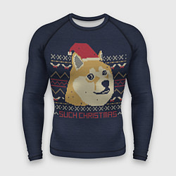 Рашгард мужской Doge Such Christmas, цвет: 3D-принт