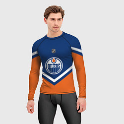 Рашгард мужской NHL: Edmonton Oilers, цвет: 3D-принт — фото 2