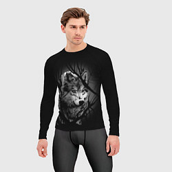 Рашгард мужской Серый волк, цвет: 3D-принт — фото 2