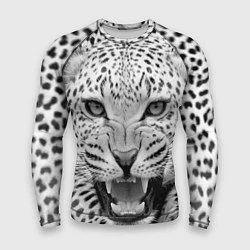 Рашгард мужской Белый леопард, цвет: 3D-принт