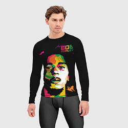 Рашгард мужской Боб Марли: фан-арт, цвет: 3D-принт — фото 2