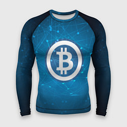 Мужской рашгард Bitcoin Blue