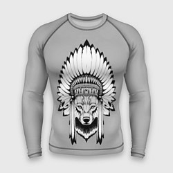 Рашгард мужской Indian wolf, цвет: 3D-принт