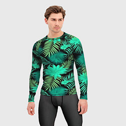 Рашгард мужской Tropical pattern, цвет: 3D-принт — фото 2
