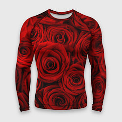 Рашгард мужской Красные розы, цвет: 3D-принт