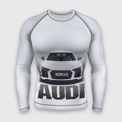Рашгард мужской Audi серебро, цвет: 3D-принт