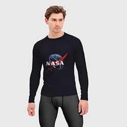 Рашгард мужской NASA: Black Space, цвет: 3D-принт — фото 2