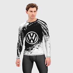 Рашгард мужской Volkswagen: Black Spray, цвет: 3D-принт — фото 2