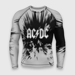 Рашгард мужской AC/DC: Grey & Black, цвет: 3D-принт