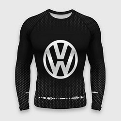 Рашгард мужской Volkswagen: Black Abstract, цвет: 3D-принт