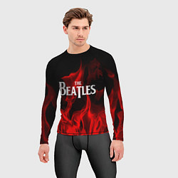 Рашгард мужской The Beatles: Red Flame, цвет: 3D-принт — фото 2