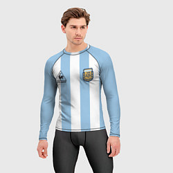 Рашгард мужской Марадона Аргентина ретро, цвет: 3D-принт — фото 2