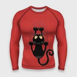 Рашгард мужской Черный кот, цвет: 3D-принт
