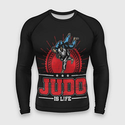 Рашгард мужской Judo is life, цвет: 3D-принт