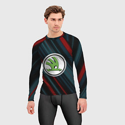 Рашгард мужской Шкода большое лого, цвет: 3D-принт — фото 2