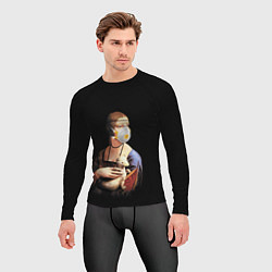 Рашгард мужской Чечилия Галлерани - дама с горностаем, цвет: 3D-принт — фото 2