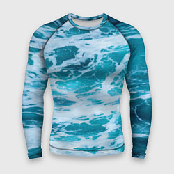 Рашгард мужской Вода волны пена море, цвет: 3D-принт