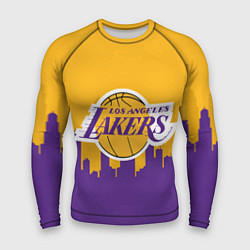 Рашгард мужской LOS ANGELES LAKERS, цвет: 3D-принт