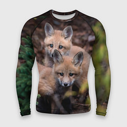 Рашгард мужской Лисички фото, цвет: 3D-принт