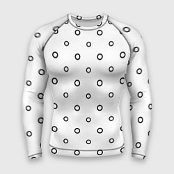 Мужской рашгард Черно-белый узор в горошек