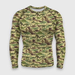 Рашгард мужской Динозавры камуфляж, цвет: 3D-принт
