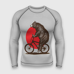 Рашгард мужской Медведь на велосиеде, цвет: 3D-принт