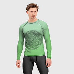 Рашгард мужской Peacefull green, цвет: 3D-принт — фото 2